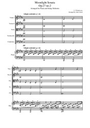 Beethoven Moonlight Sonata (first movement arranged for Piano and String Orchestra)