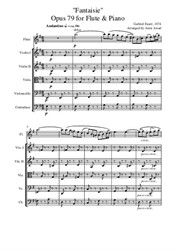 Fauré: Fantasie for Flute and Piano. Arranged for Flute and String Orchestra